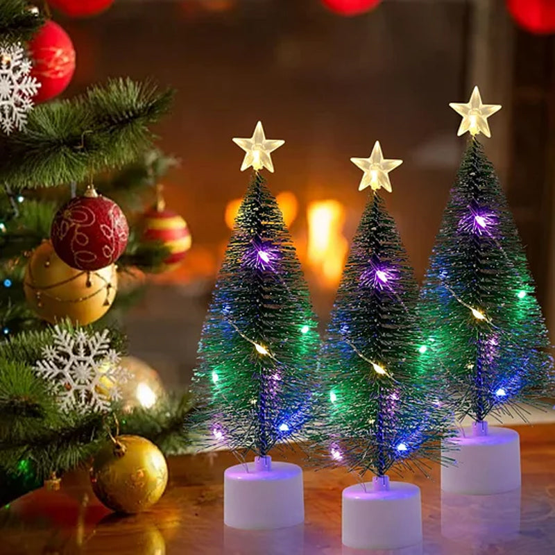 ✨ LED Mini Christmas Tree With Star – Multicolor Lights, Wireless & Compact (Instant Holiday Cheer For Any Table!)