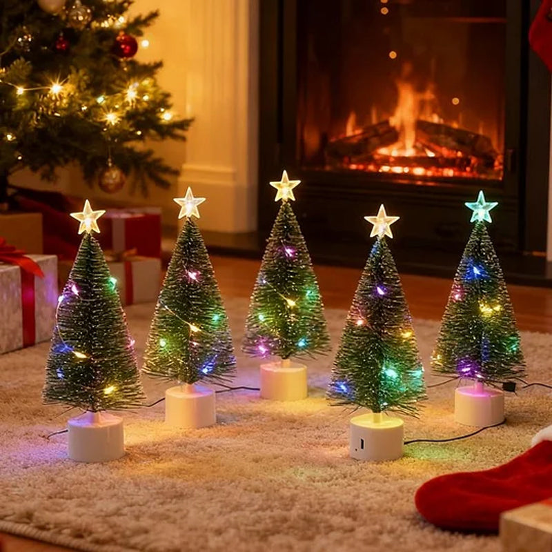 ✨ LED Mini Christmas Tree With Star – Multicolor Lights, Wireless & Compact (Instant Holiday Cheer For Any Table!)
