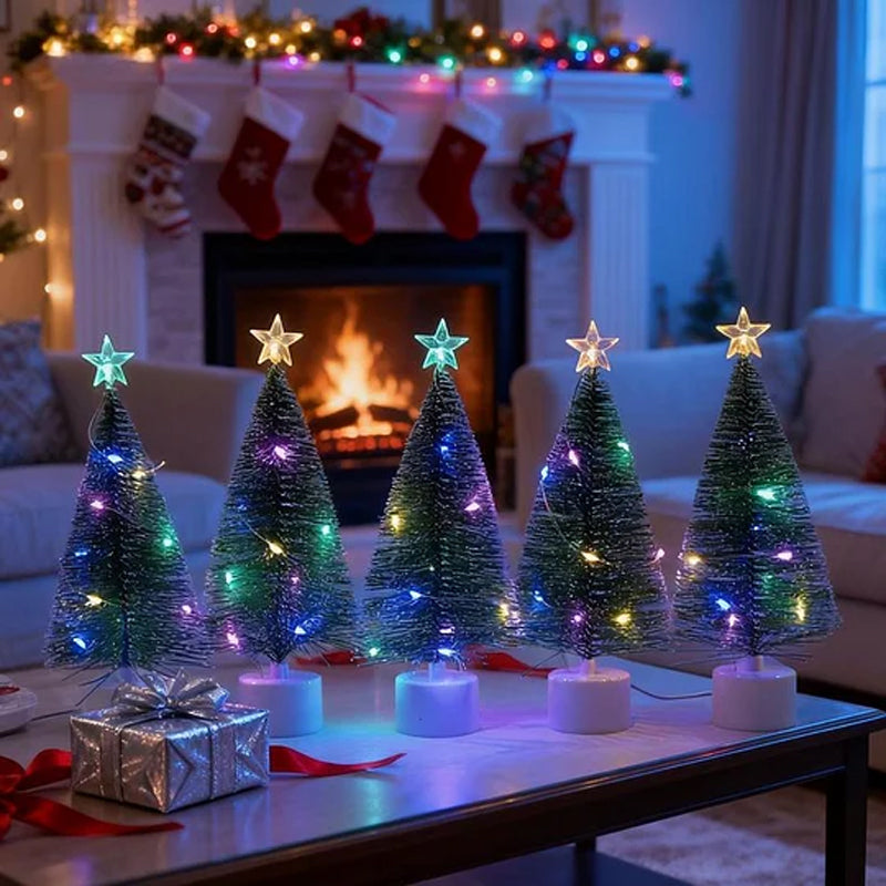✨ LED Mini Christmas Tree With Star – Multicolor Lights, Wireless & Compact (Instant Holiday Cheer For Any Table!)