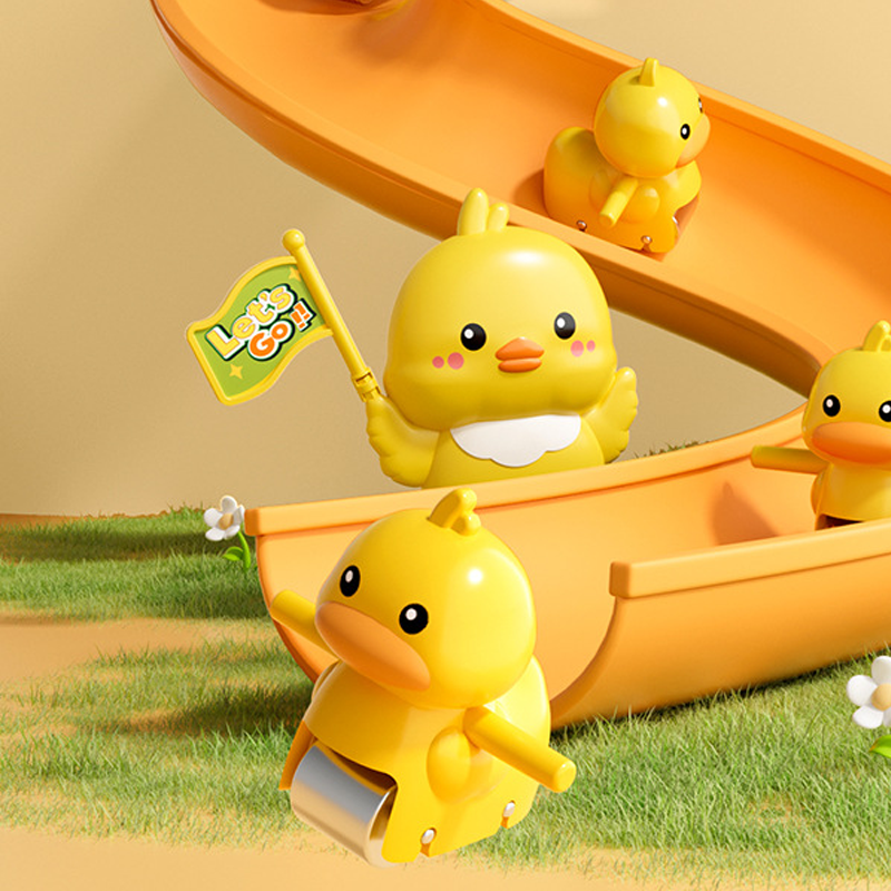 Electric Duck Climbing Stairs Track Toy