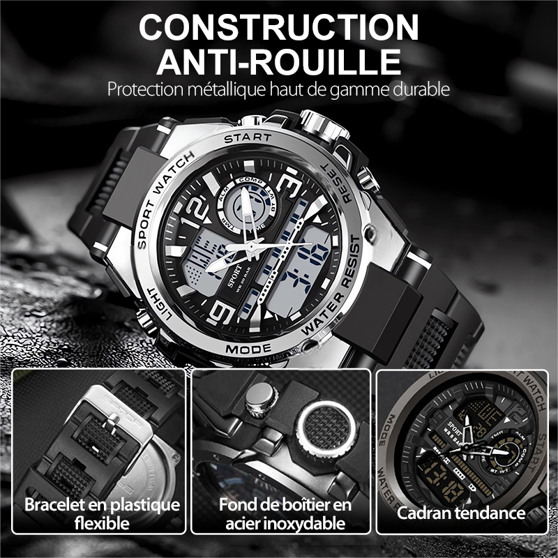 🖤Black Friday Offer: 56% OFF🔥Men's Waterproof Sports Watch with Luminous Display
