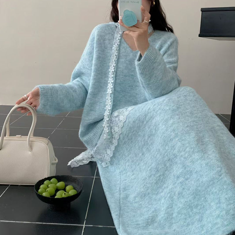 Women's Knit Sweater & Skirt 2-Piece Set