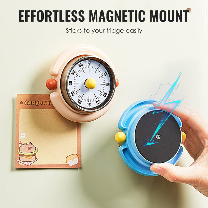 Loud Alarm Mechanical Timer with Magnetic Back