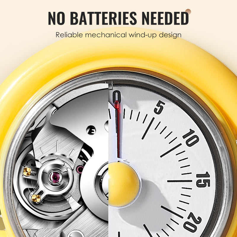 Loud Alarm Mechanical Timer with Magnetic Back