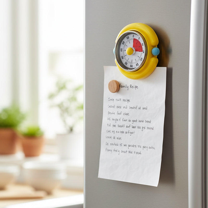 Loud Alarm Mechanical Timer with Magnetic Back