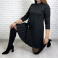 ✨Flash Sale✨|🔥Elegant Long Sleeve Pleated Panel Dress🔥