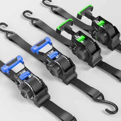🚚Heavy-Duty Retractable Ratchet Tie-Down Strap