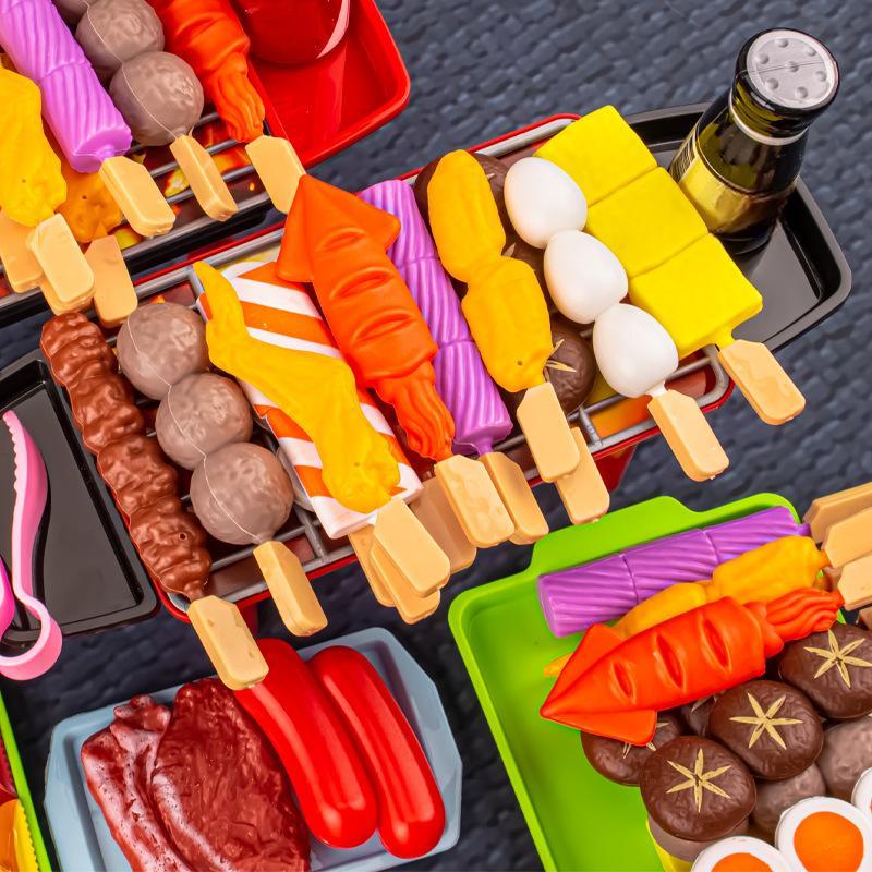 Kids Realistic BBQ Grill Playset with Food