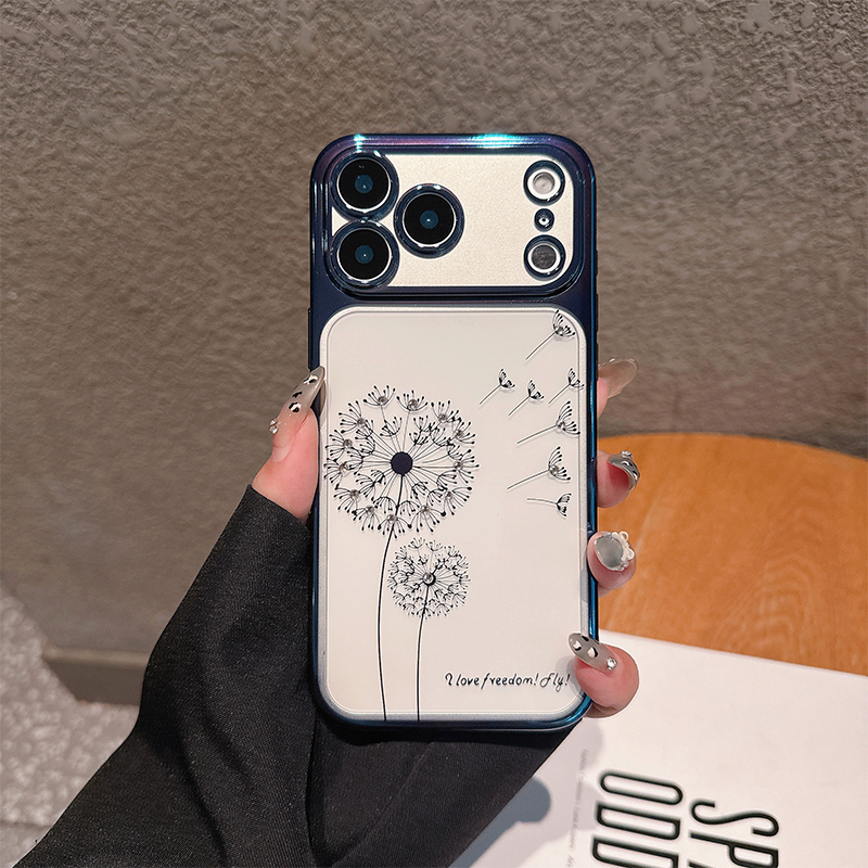 Transparent Dandelion Rhinestone Phone Case