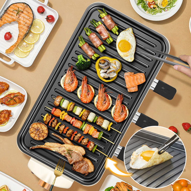 🍢Large Capacity Detachable Multi-Function Smokeless Electric Grill