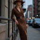 Women's Long Sleeve V-Neck Bodycon Dress