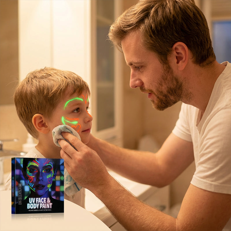 12-Color UV Reactive Face Paint Pen Set