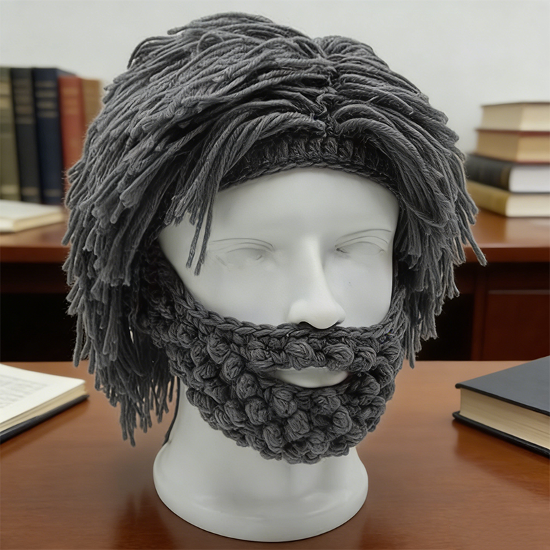 Novelty Knit Wig & Beard Beanie