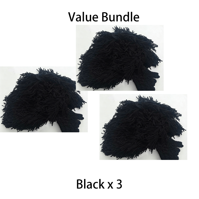 Novelty Knit Wig & Beard Beanie