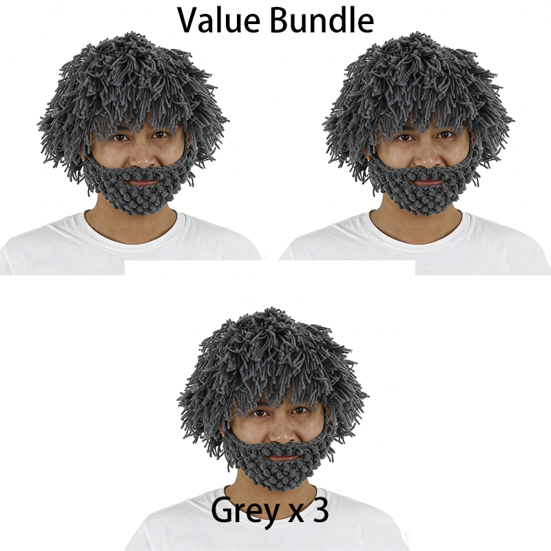 Novelty Knit Wig & Beard Beanie