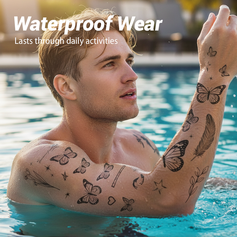 30 Sheets Waterproof Temporary Tattoos Stickers