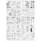 30 Sheets Waterproof Temporary Tattoos Stickers