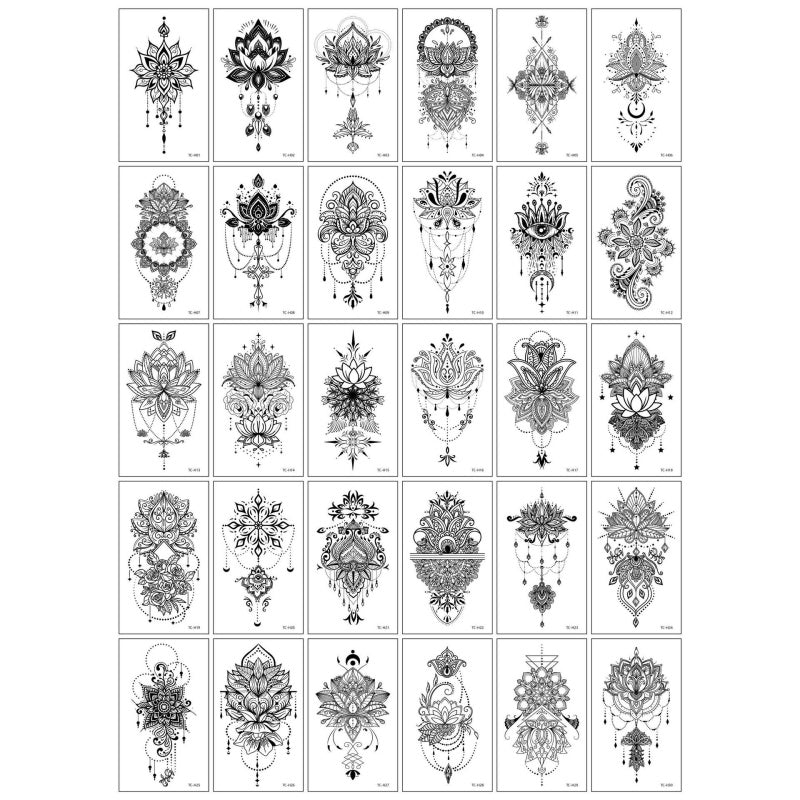 30 Sheets Waterproof Temporary Tattoos Stickers
