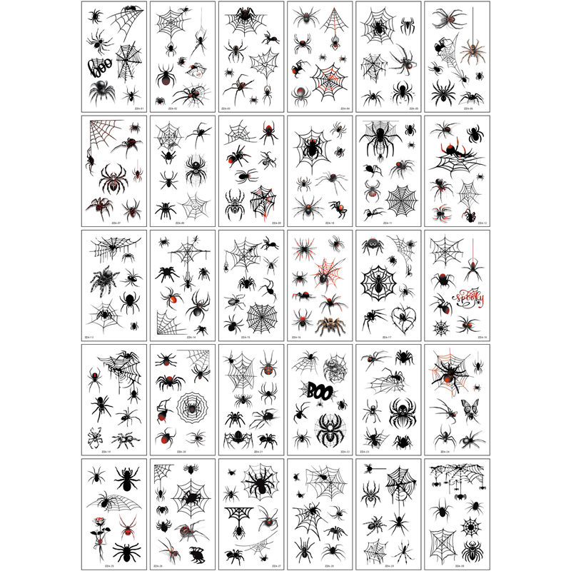 30 Sheets Waterproof Temporary Tattoos Stickers