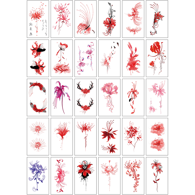 30 Sheets Waterproof Temporary Tattoos Stickers