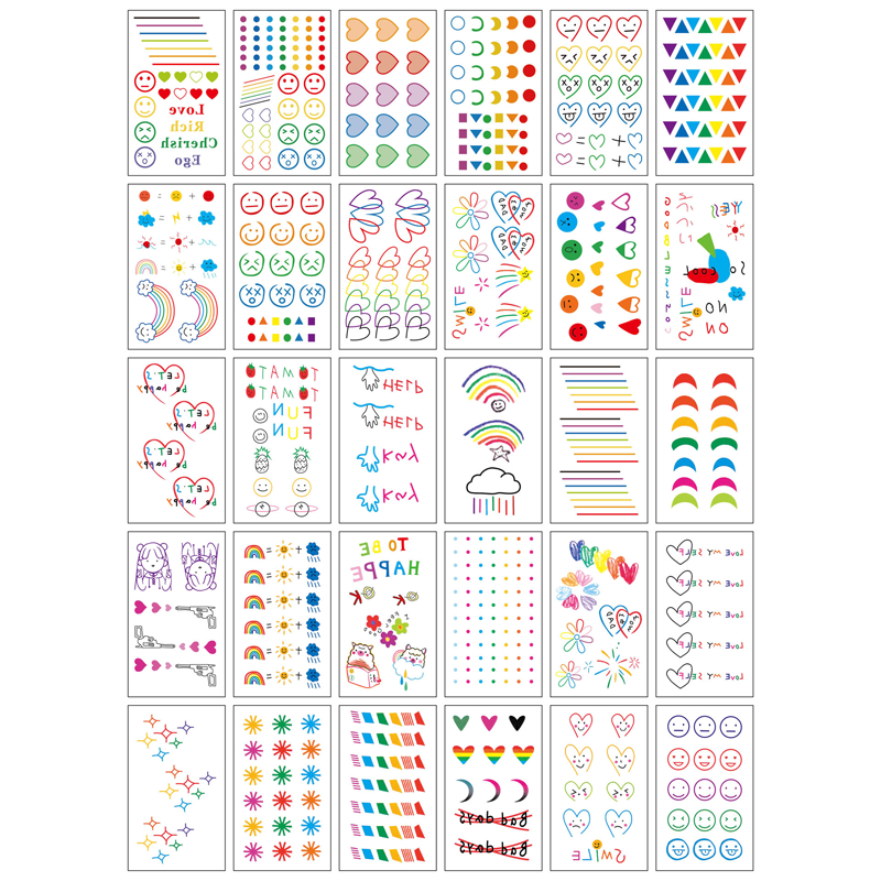 30 Sheets Waterproof Temporary Tattoos Stickers