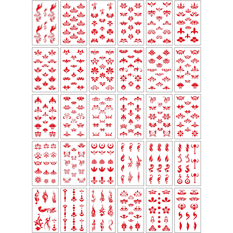 30 Sheets Waterproof Temporary Tattoos Stickers
