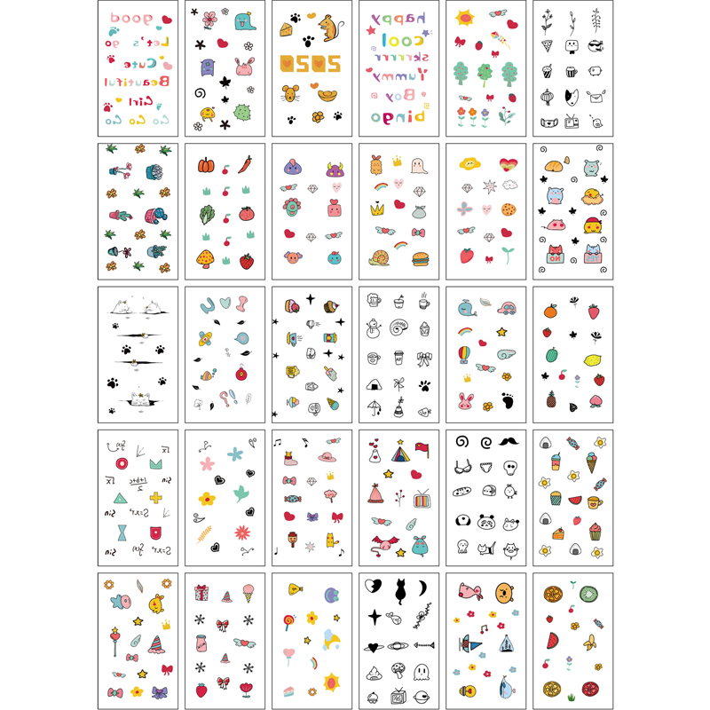 30 Sheets Waterproof Temporary Tattoos Stickers