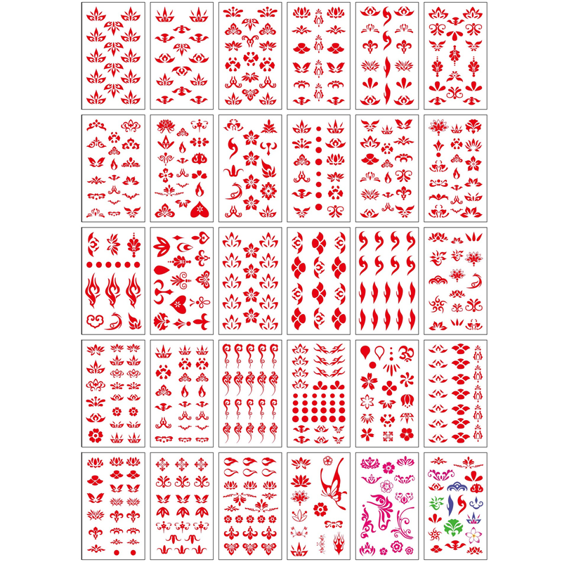 30 Sheets Waterproof Temporary Tattoos Stickers