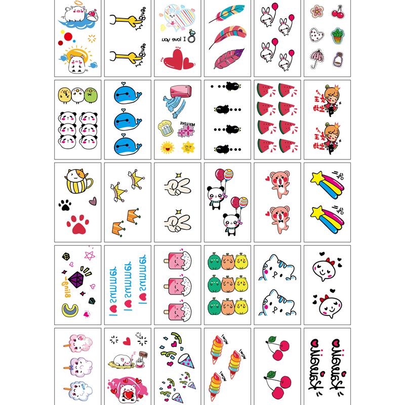 30 Sheets Waterproof Temporary Tattoos Stickers