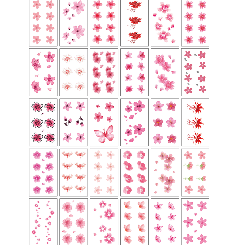 30 Sheets Waterproof Temporary Tattoos Stickers