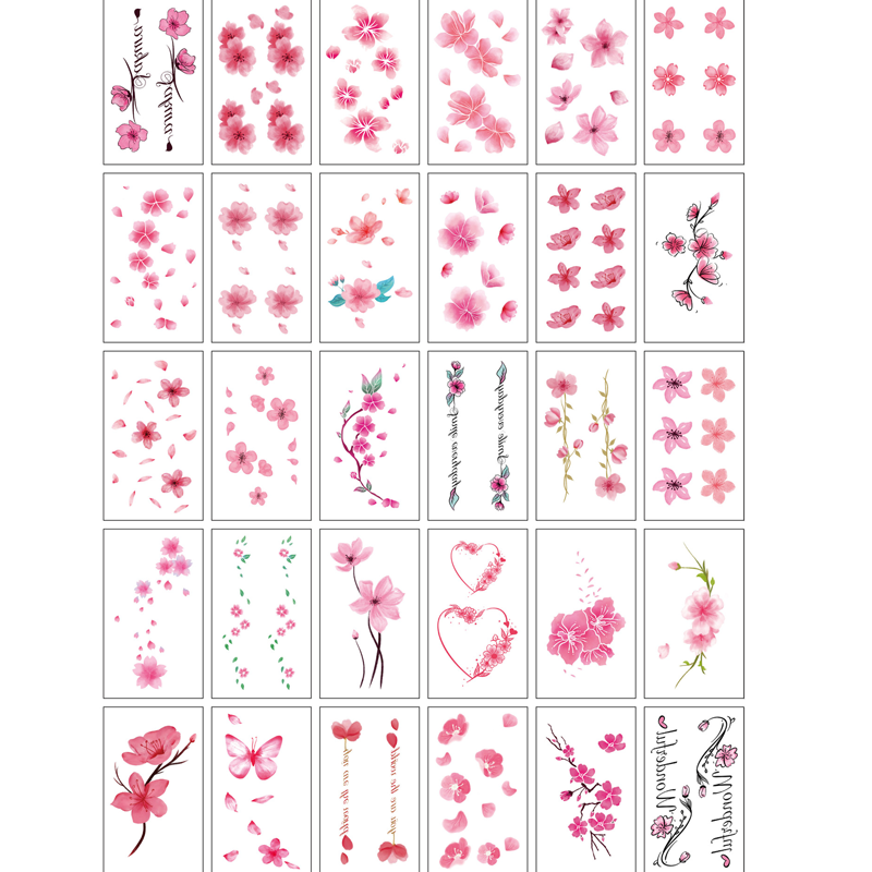 30 Sheets Waterproof Temporary Tattoos Stickers