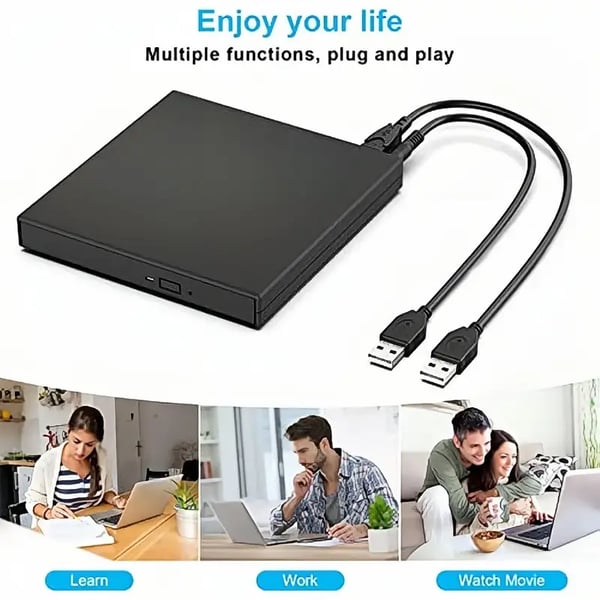 💿No Disc Drive on Your Laptop? Now You Do! External CD/DVD Burner 50% OFF