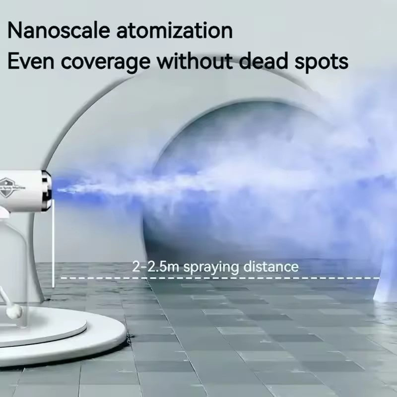 Handheld Electric Nano Disinfection Spray with Blue Light