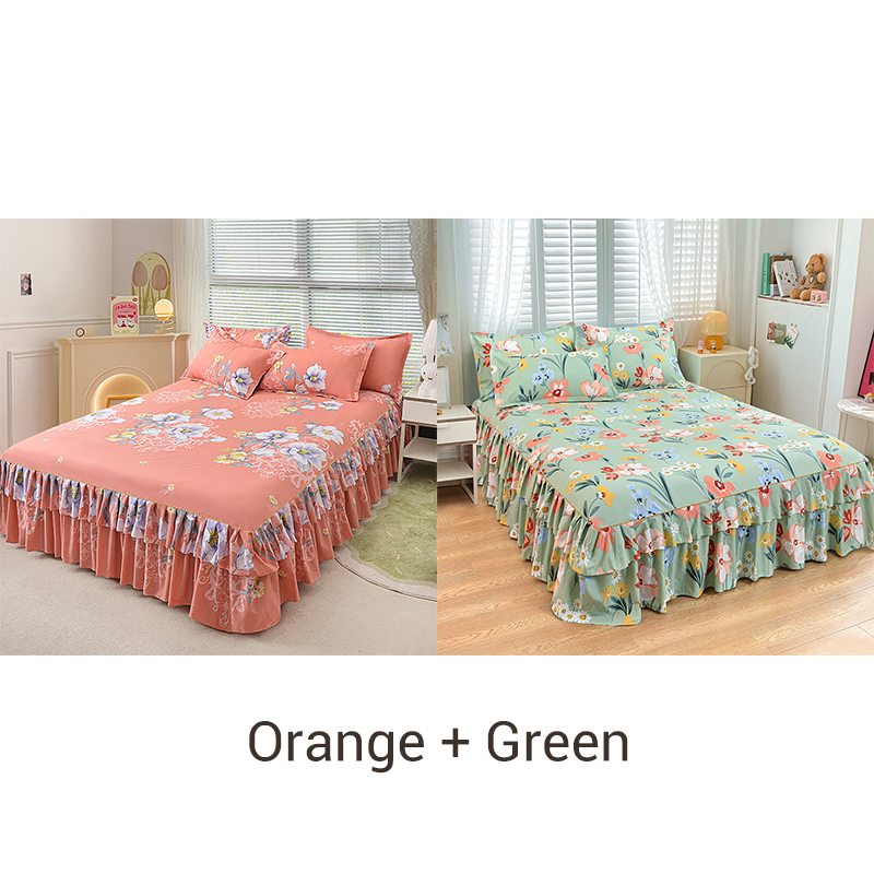 🛏️ 49% OFF NOW! 🎀 3-Piece Ruffled Bed Skirt Set – Elegant Design, Easy Fit & Complete Coverage 🛌