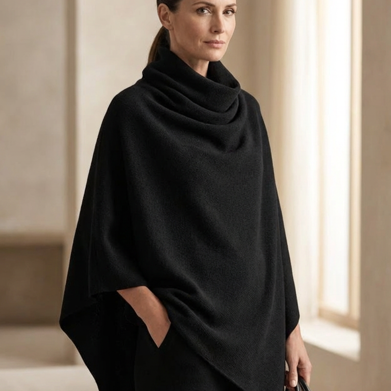 📢📢2026 New Arrivals 55% OFF💥⏰Women's Cowl Neck Cape & Wide-Leg Pants Set👚👖