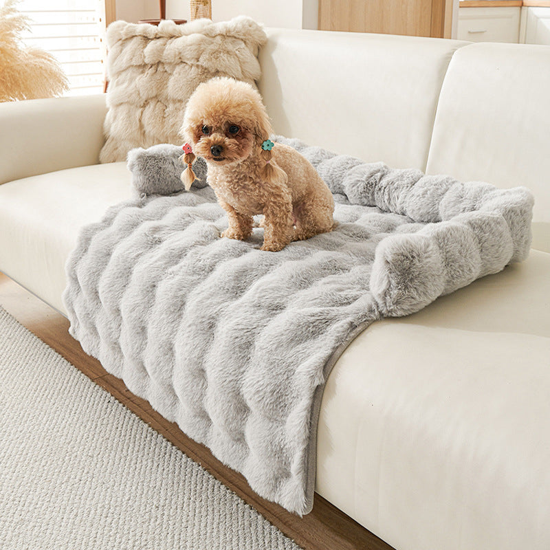 Thickened Warm Non-Slip Pet Bed with Edge