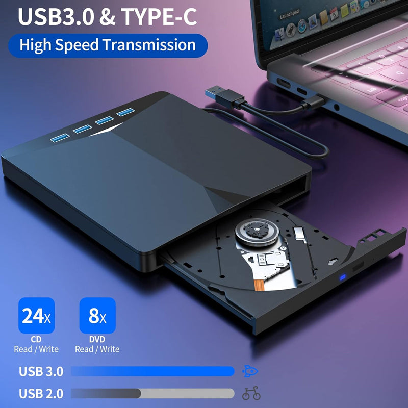 💿No Disc Drive on Your Laptop? Now You Do! External CD/DVD Burner 50% OFF📀
