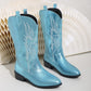 Wide Calf Cowgirl Boots With Classic Embroidered