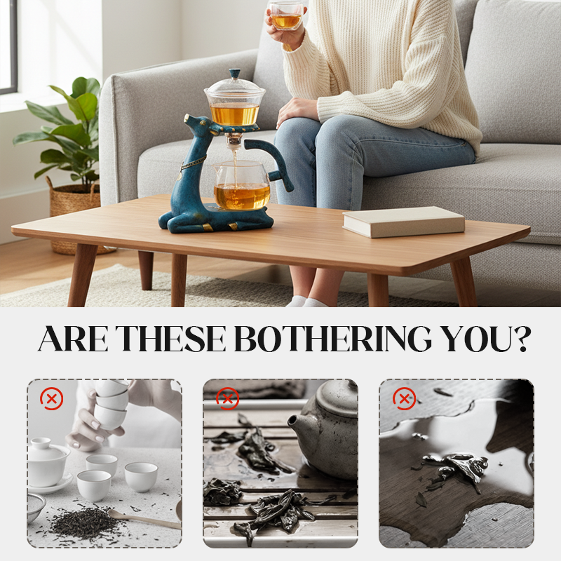 Automatic Magnetic Dispensing Glass Tea Set