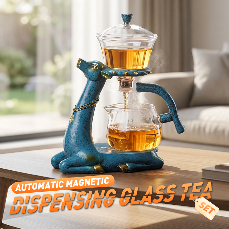 Automatic Magnetic Dispensing Glass Tea Set