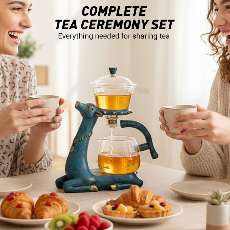 Automatic Magnetic Dispensing Glass Tea Set