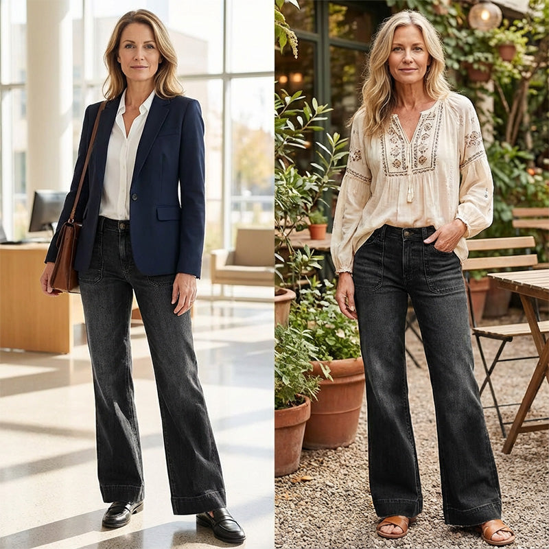 📢📢60%  OFF !! ⏰Women's Retro Flare Jeans with Pockets