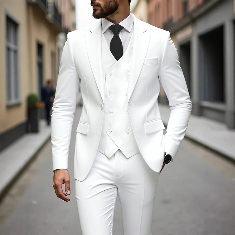 👔 60% OFF NOW! 🕴️ Men's Slim-Fit 3-Piece Suit Set – Tailored Fit, Premium Fabric & Perfect for Formal Occasions 🤵