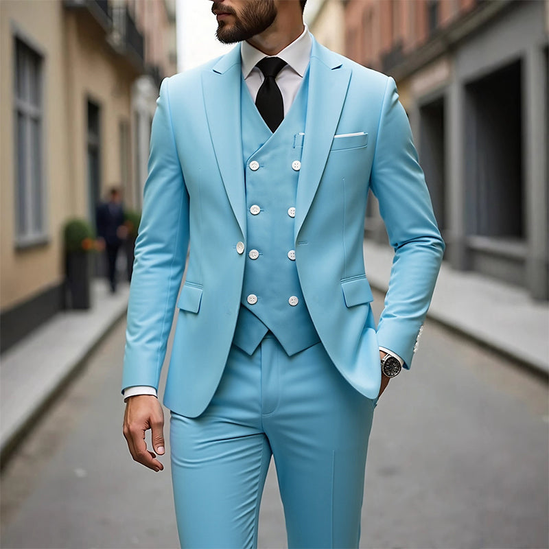 👔 60% OFF NOW! 🕴️ Men's Slim-Fit 3-Piece Suit Set – Tailored Fit, Premium Fabric & Perfect for Formal Occasions 🤵