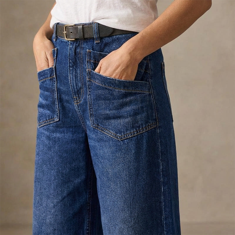 📢📢60% OFF!!⏰Women's Casual High-Rise Wide-Leg Jeans