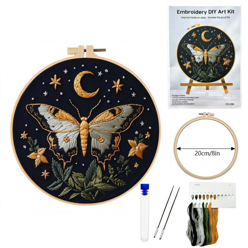 DIY Starry Moon Embroidery Kit