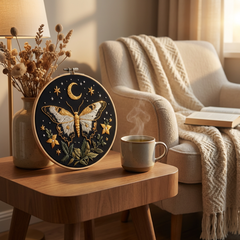 DIY Starry Moon Embroidery Kit