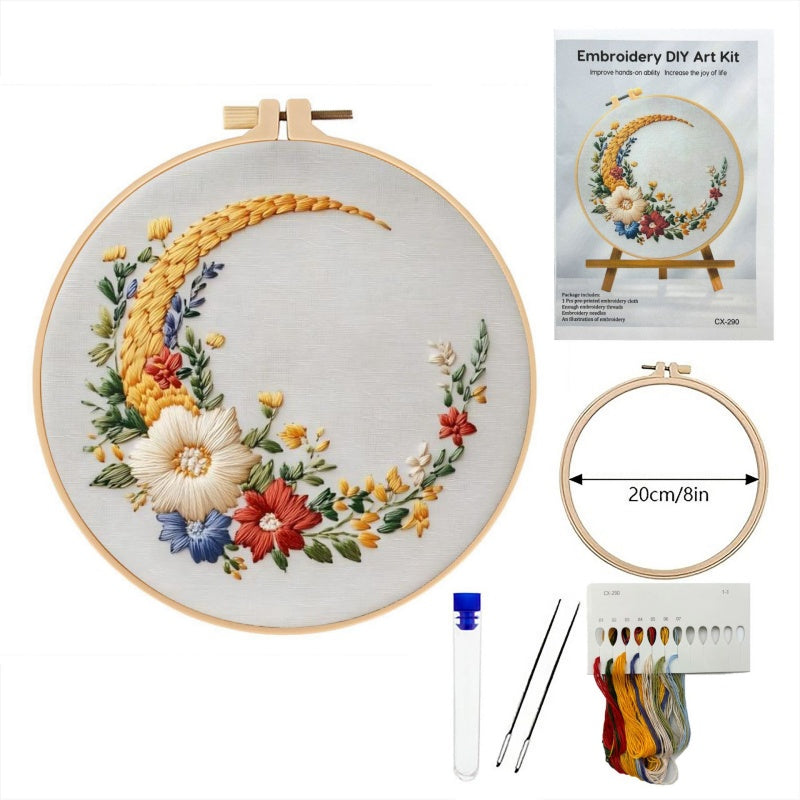 DIY Starry Moon Embroidery Kit