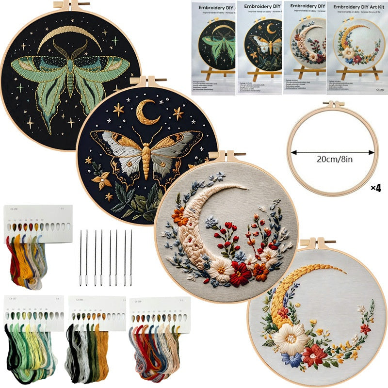 DIY Starry Moon Embroidery Kit
