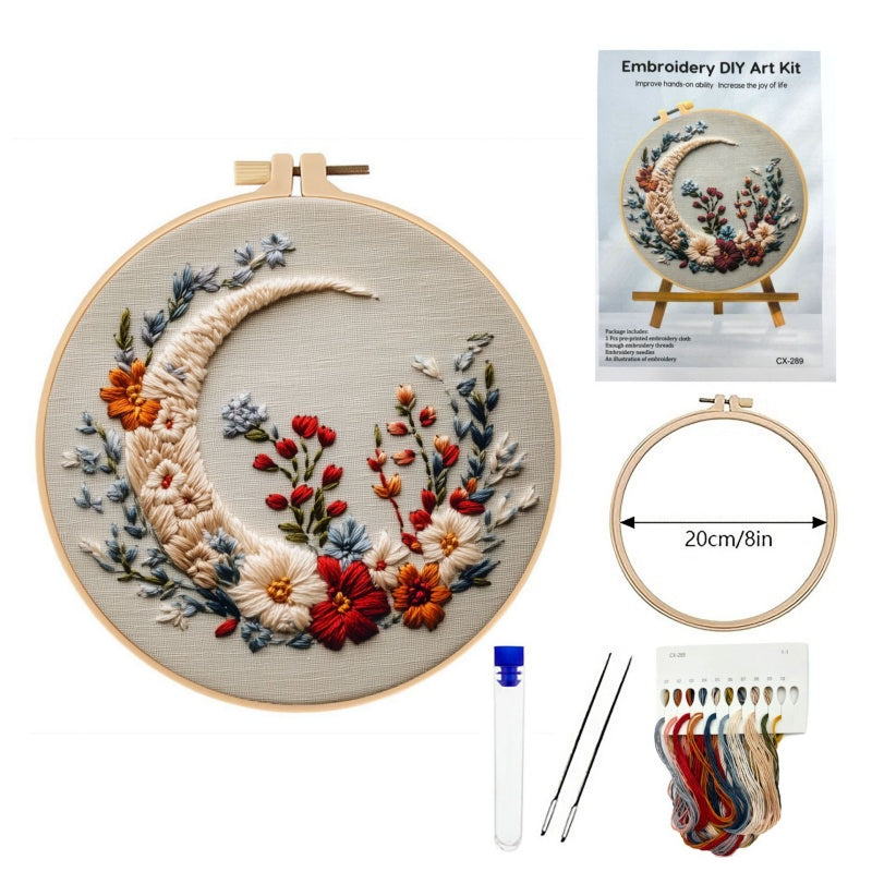 DIY Starry Moon Embroidery Kit
